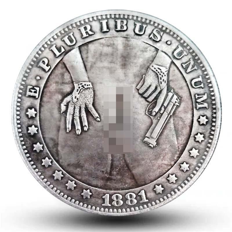 Прикраса металевої пам'ятної монети американського срібного долара