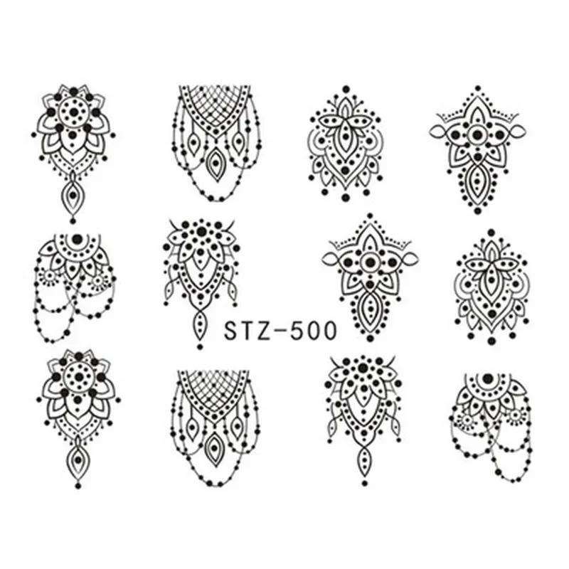 

3 листа, черное ожерелье, ювелирный дизайн, наклейка для переноса воды, наклейки для дизайна ногтей, модные обертывания «сделай сам», советы, маникюрные инструменты