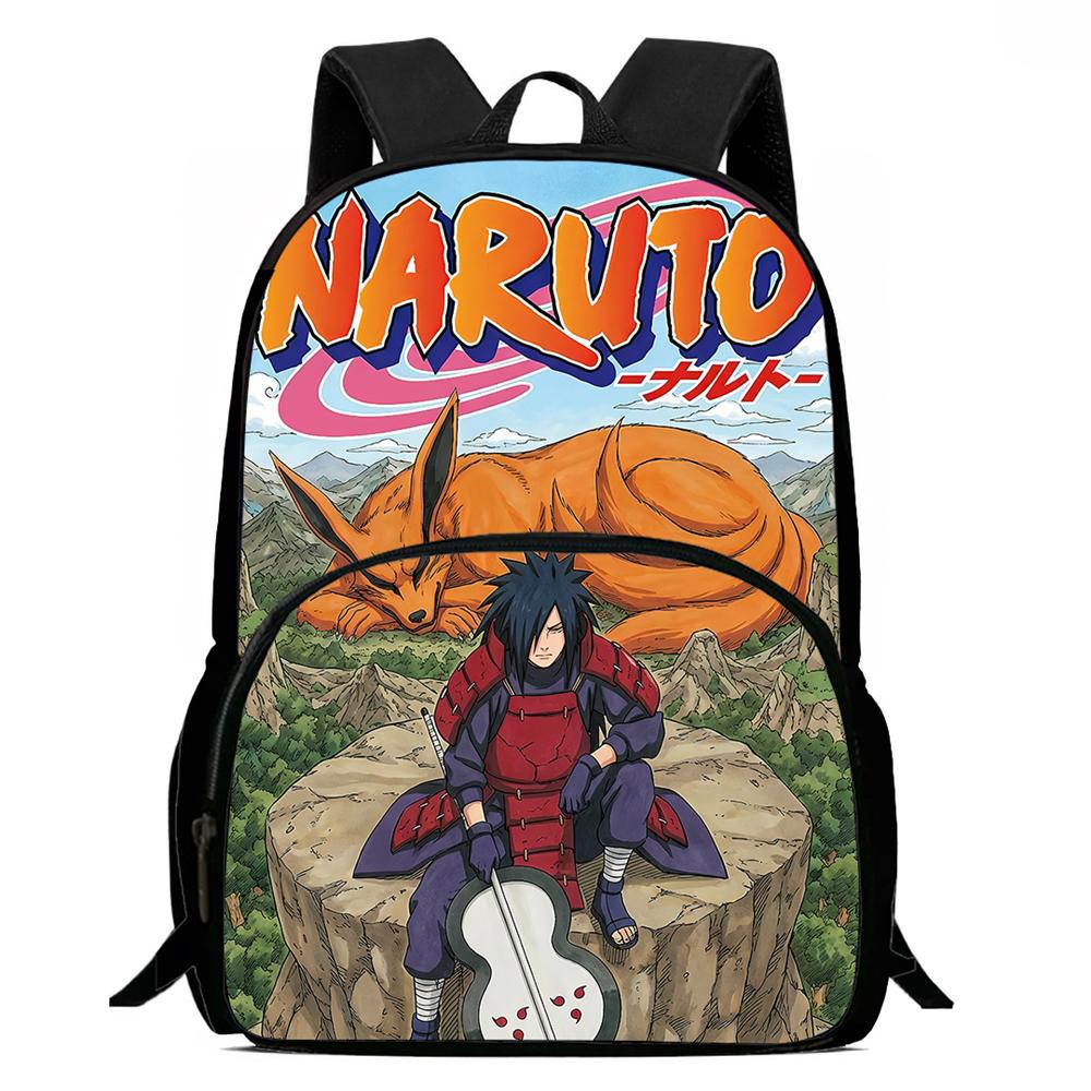 Lightweight NARUTO 3Pcs Set School Rucksack Set With Front Pocket Meal Tote Pencil Bag For Boys Girls Youth Aged 5-10
