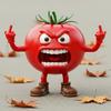 Angry Fruit Figurine Flipping The Bird Fruit Series Resin Ornament Stress Relief