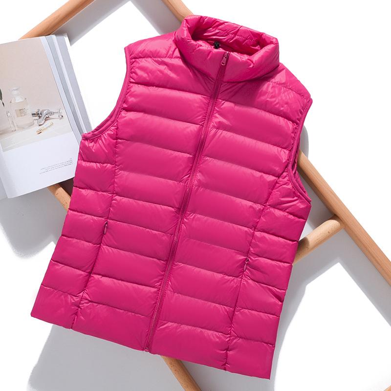 Women Women Ultra Light Down Vests Slim Sleeveless Jacket Portable Girl Lightweight Windproof Waistcoat