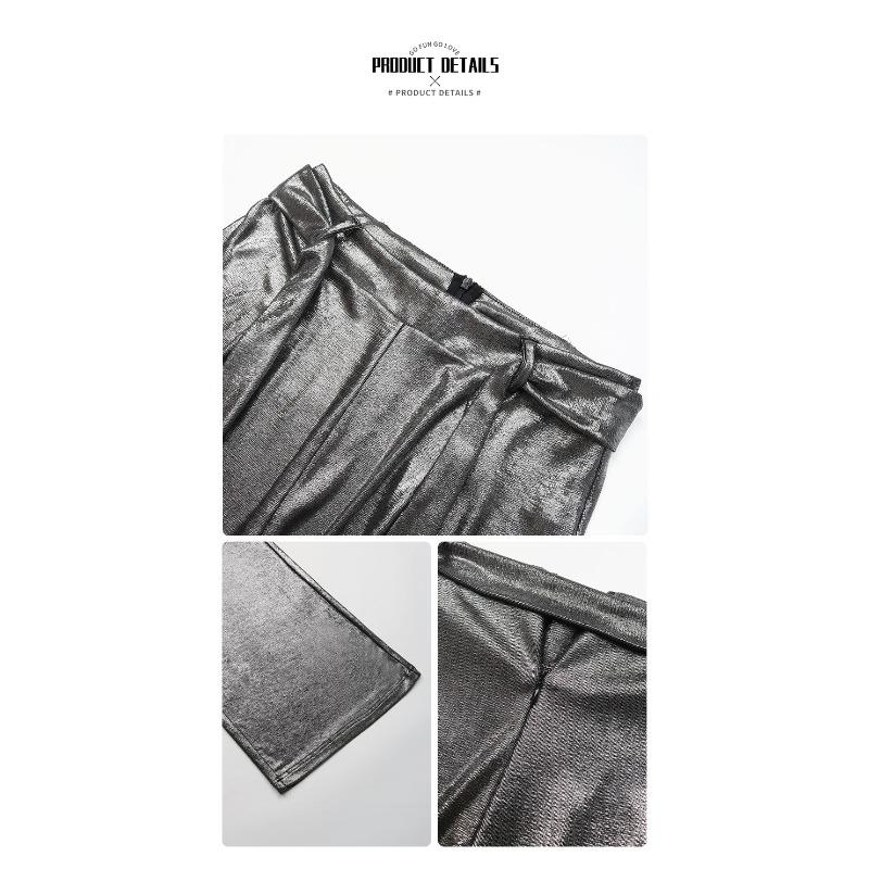 YYFS Moda damă ocazional cu imprimeu în culori uni Pantaloni cu talie înaltă Pantaloni și capris