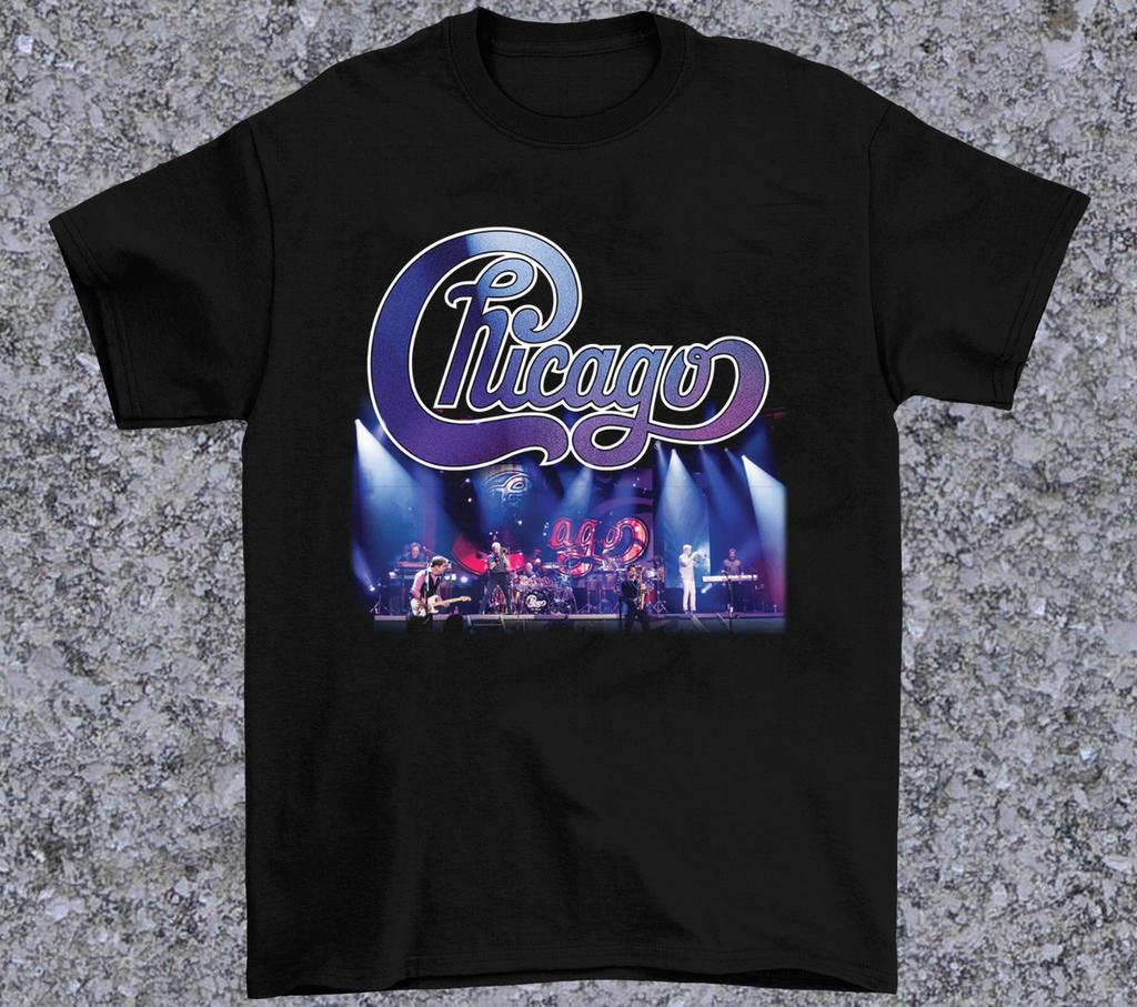 Chicago Band - Tehdy a Nyní – Dárek pro fanouška Chicago Černé Tričko Všechny Velikosti Topy Tričko