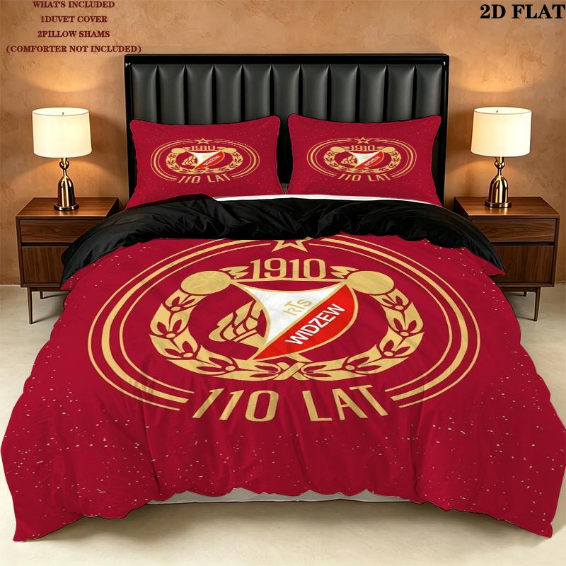 Rts Widzew D Pattern Bedding uilt Set uilt Cover Pillowcase Home Decoration Birthday Gift (1 * duvet cover + 2 * pillowcase without core)