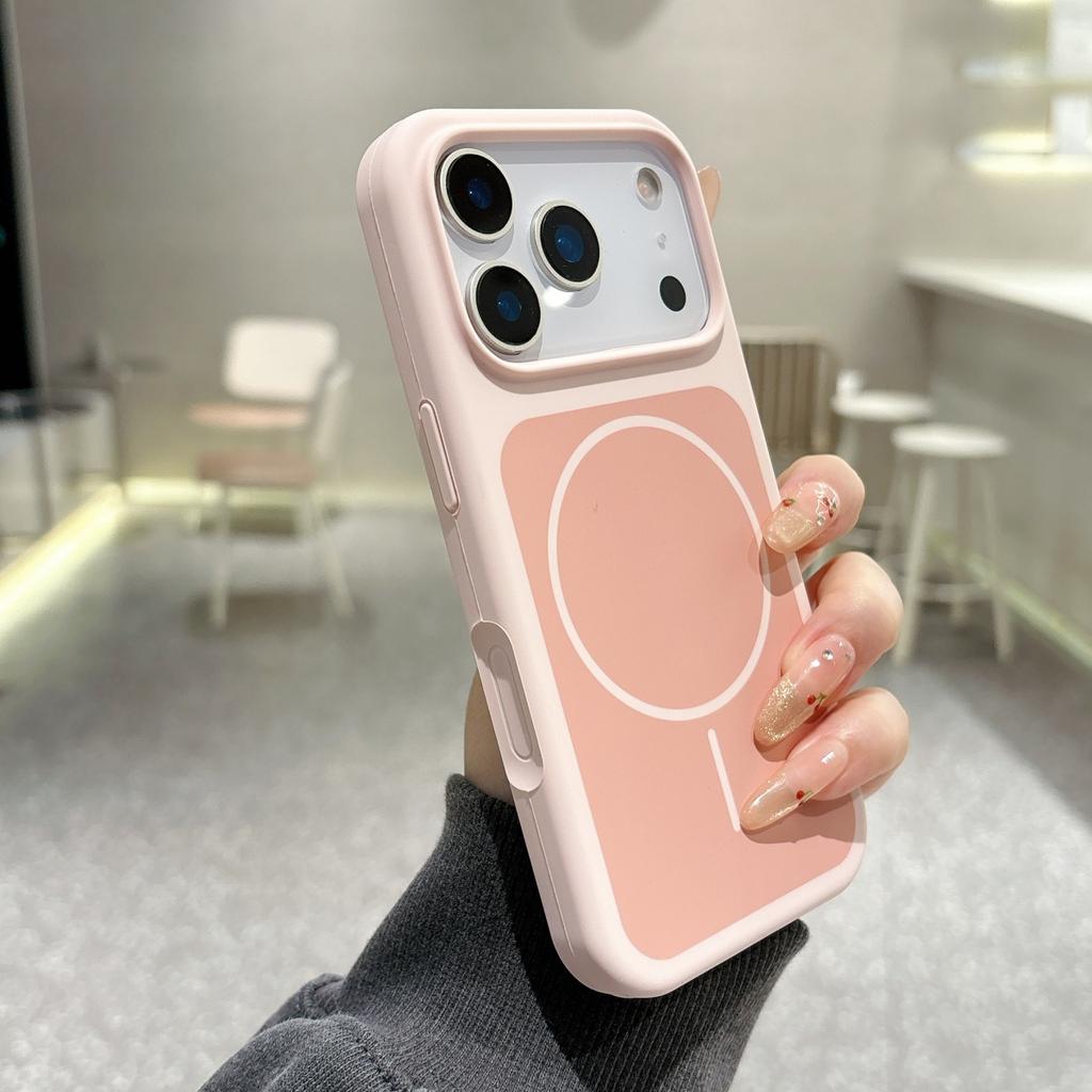 Luxury Hit Color Liquid Silicone Soft Phone Case For iPhone 17 Air 16 15 14 13 Pro Max Plus For MagSafe Charge Magnetic Cover