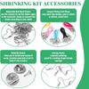 A84X-Shrink Plastic Sheet Kit W Blank Sheets Shrinky Art Paper, Colored Pencils, Keychains, Earring Hooks,For Crafting
