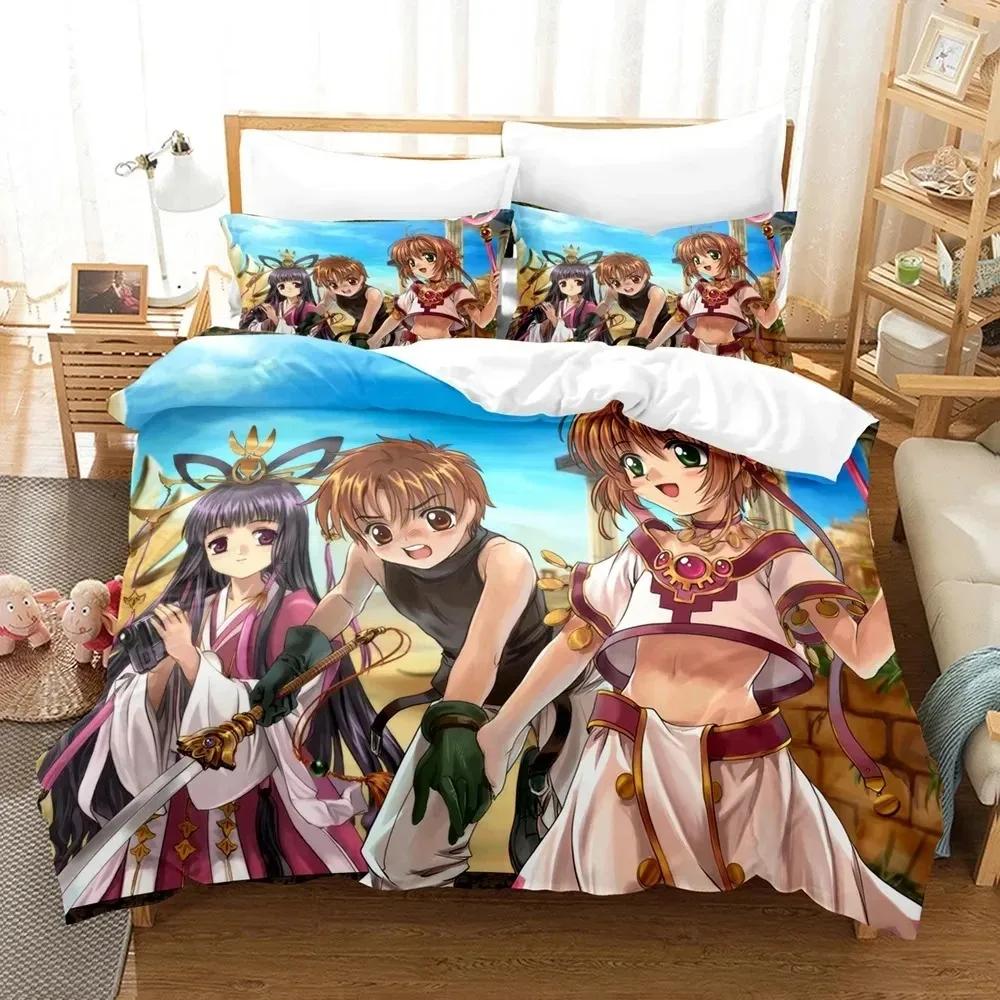 3D Print Anime Card Captor Sakura Bedding Set Boys Girls Twin Queen Size Duvet Cover Pillowcase Bed Boys Adult