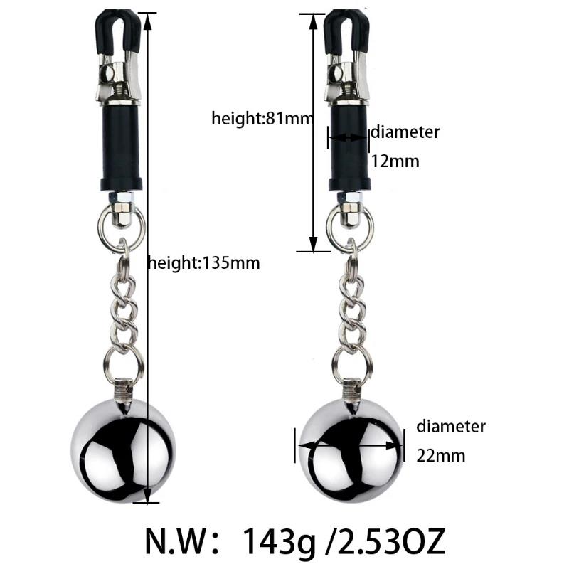 BDSM Bondage Sex Nipple Clamp Stainless Steel Breast Clamp Clips Metal Nipple Shaking Clamps Breast Clip Sex Slaves Sex Shop 18+