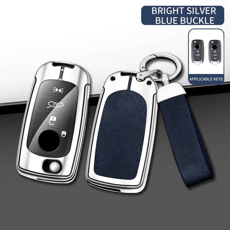 Custodia Portachiavi in Pelle e Metallo per Chiave Auto Fiat Tipo a 3 Pulsanti Coprichiave per Chiave Auto Fiat Tipo Accessori Portachiavi Protettore