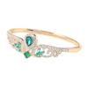 Light Luxury Retro Crown Love Bracelet Emerald High-end Versatile Banquet Exquisite Jewelry Women's Bracelet Jewelry