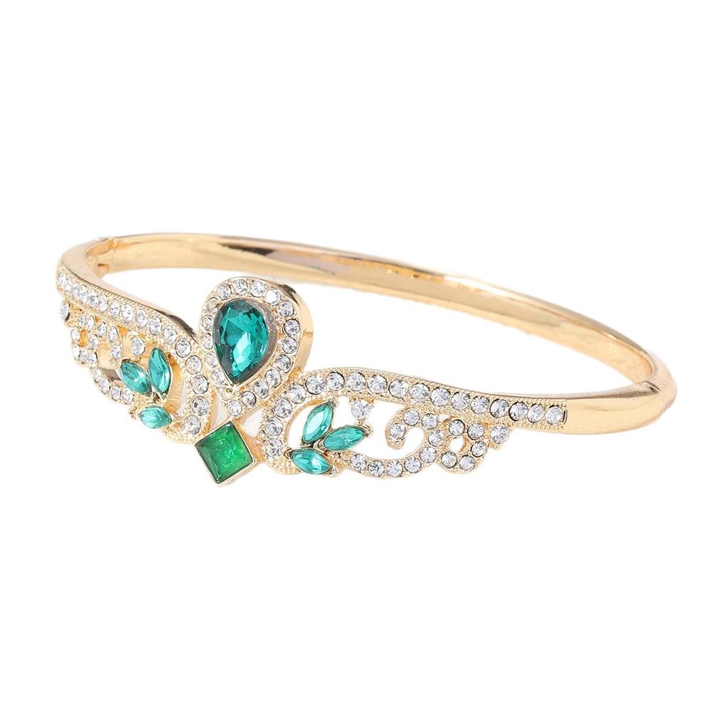 Light Luxury Retro Crown Love Bracelet Emerald High-end Versatile Banquet Exquisite Jewelry Women's Bracelet Jewelry