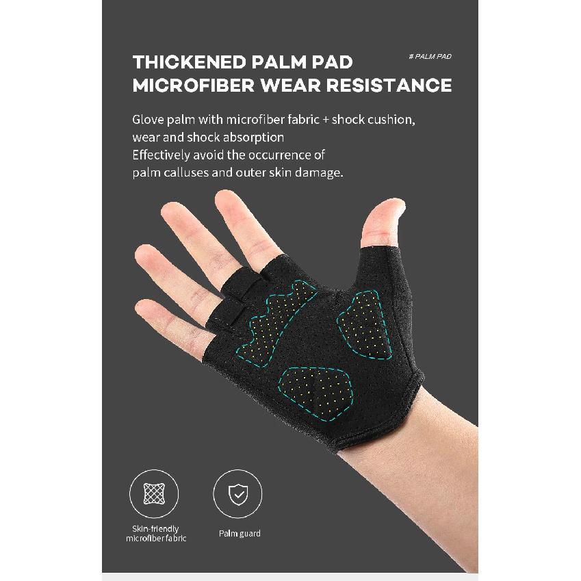 Half Finger Cycling Gloves Men Women Anti Slip Shock Breathable Summer Bicycle Gloves Fingerless Sports Gym Training Bike Gloves