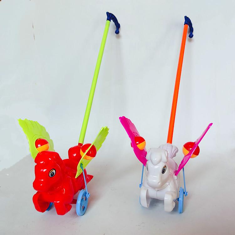 Children's Hand-Push Airplane Walker Toy