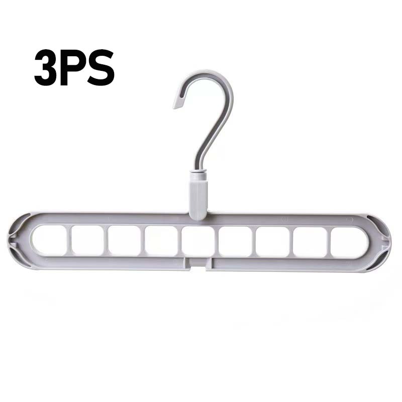 

3 шт. прочных складных пластиковых вешалок с 9 отверстиями — экономия места, организация шкафа, решение для хранения вещей в комнате, гардеробе, доме и общежитии