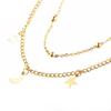 Non-Fading Sweet Fresh Necklace: Titanium Steel Tassel with Diamond-Embellished Multiple Butterflies