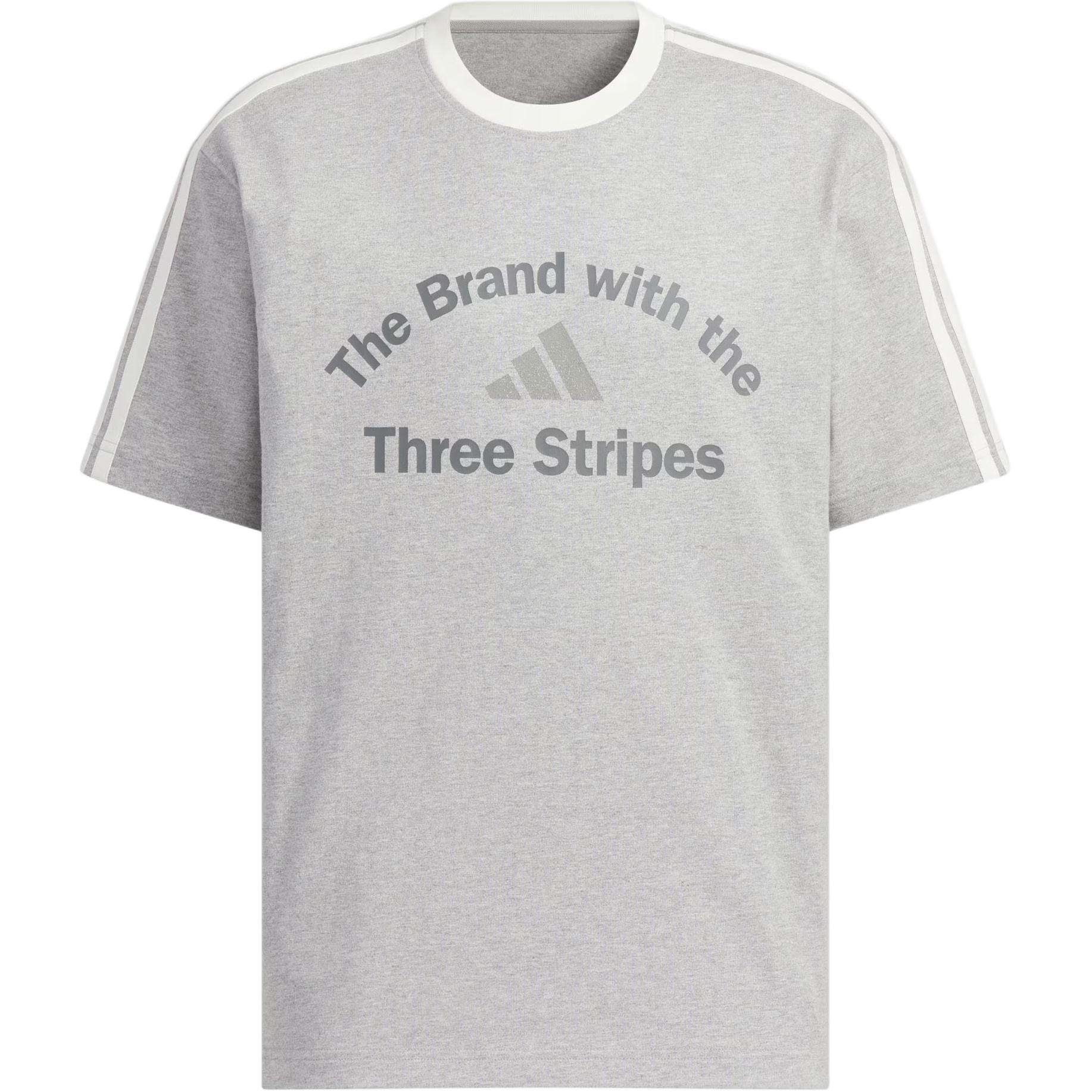 

Adidas Ss25 Футболка Свободного Кроя Круглый Вырез Спортивная Свободная Футболка с Коротким Рукавом Мужские Топы KF2479 2XL