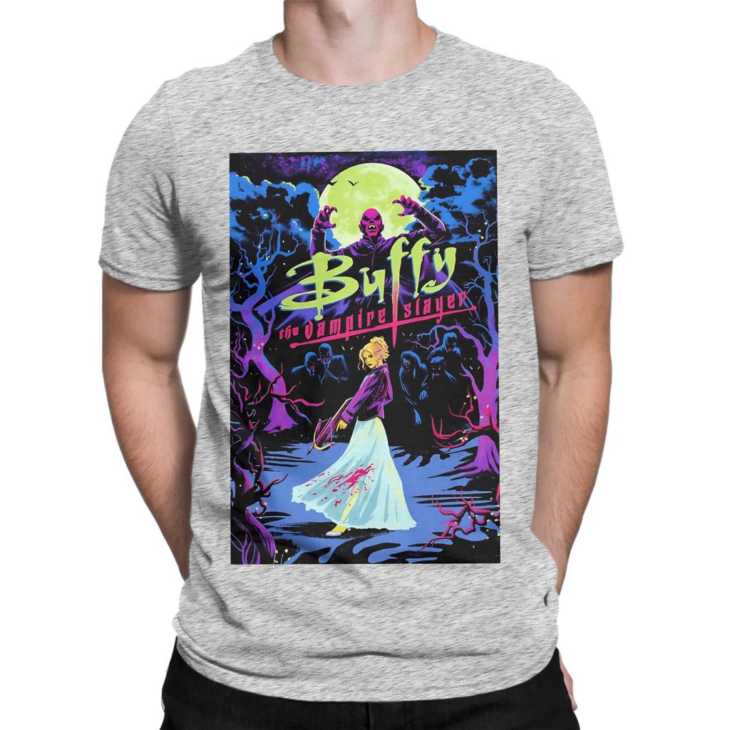 bBuffy The Vampire Slayer black Funny Graphic 100 Cotton TShirt Buffy The Vampire Slayer Band Tops Tees For Unisex