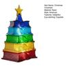 Multicolour Book Stack Ornament for Christmas Tree Stained Stacked Book Tree Shaped Suncatcher for Book Lovers Librarians Reader Bookworm Gifts