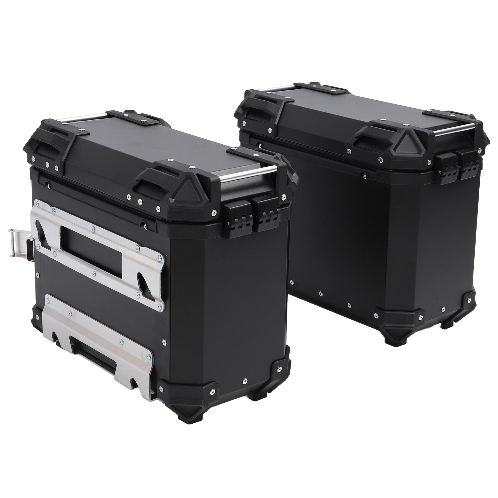 

35 л Мотоциклетный боковой кофр из алюминиевого сплава, мотоциклетный жесткий боковой кофр-седло с замком безопасности