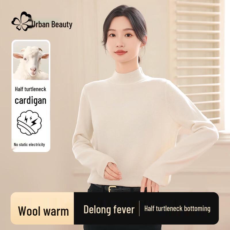 

Женский облегающий свитер с круглым вырезом из смесовой шерсти Urban Beauty One Size (80-140 jin)