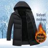 Men's Fleece-Lined Cotton-Padded Jacket: Warm Winter Coat for Middle-Aged and Elderly