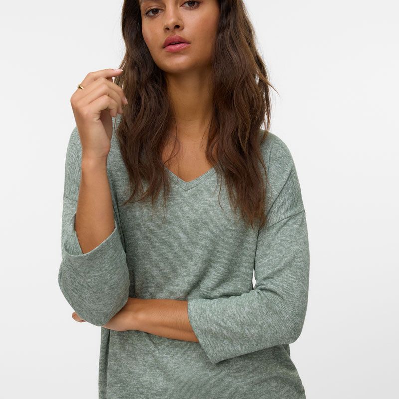 Oversized Fine Knit Sweater Brianna 3/4 Sleeves Woman VERO MODA