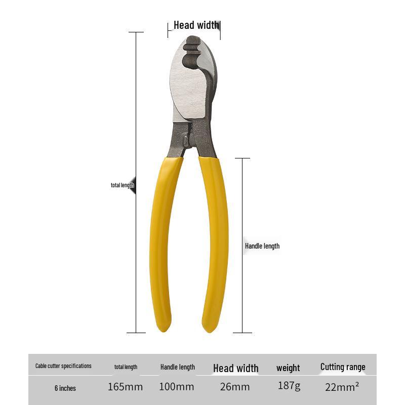 10-inch Cable Cutter & 6-inch Wire Stripping Pliers for Electricians