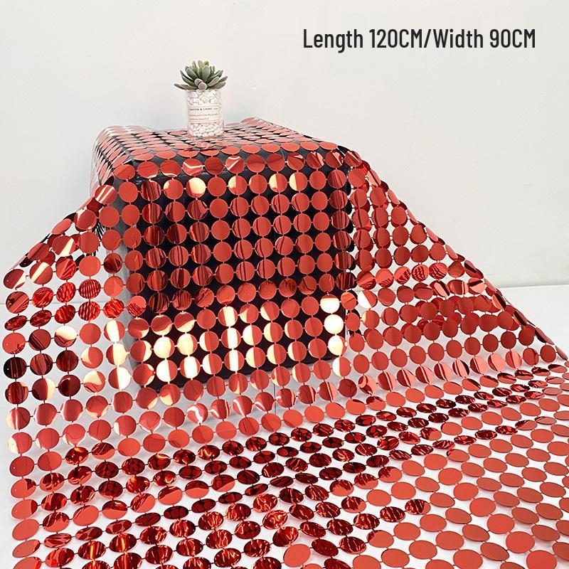 Radiant Sparkling Circular Sequin Mirror Curtain Wall for Wedding and Party Decor