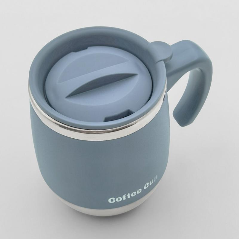 500ml Insulated Stainless Steel Coffee Mug with Lid, Double-Wall Vacuum Thermal Cup for Hot and Cold Drinks, for Home, Outdoor