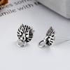 Sterling Silver Neutral Wind Stud Earrings Trendy Domineering Wolf Head Earrings Personalized Retro High-End Earrings Jewelry Batches