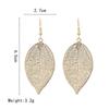 Leaf Earrings for Women 1Pair Golden Hollow Elegant Bohemian Jewelry