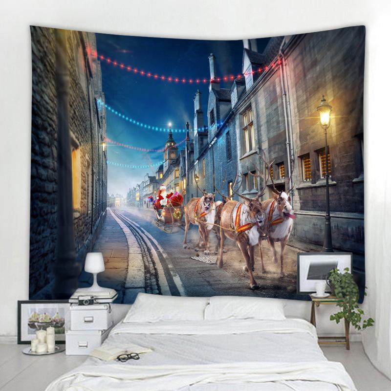 

Рождественский гобелен, праздничный декор, домашняя гостиная, спальня, фон, садовые постеры для улицы, большое настенное пляжное полотенце 95x73cm