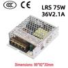12V 75W Single-Channel DC Output Power Supply with Display for LED Lights & 3D Printers