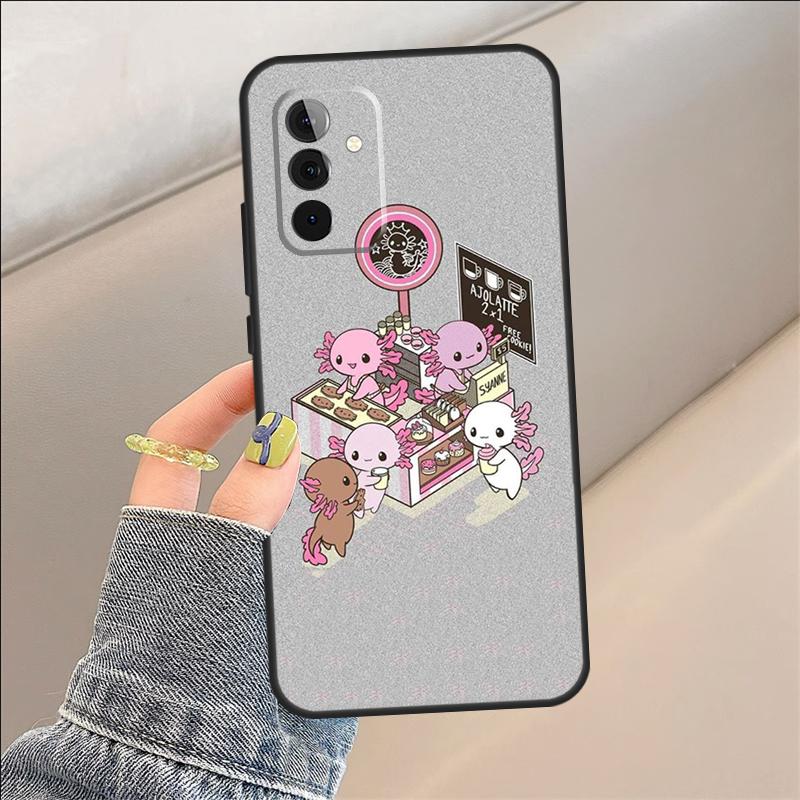 Cute Animal Axolotl Case For Samsung Galaxy A22 A05 A53 A33 A06 A26 A16 A56 A36 A05 A32 A52 A54 A34 A14 A55 A15 A35