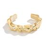 Exaggerated Punk Irregular CCB Metal Chunky Cuff Bangles for Women Hip Hop Gold Color Wide Bracelet Steampunk Men Jewelry