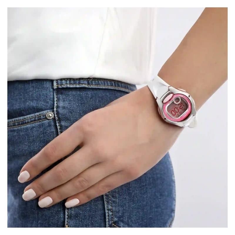 Casio DIGITAL Series-Disc Streamlined Contrast Color Ten Years Power LCD Quartz Movement Resin Strap Japanese and Korean Watch Women’s LW-200-7AVDF