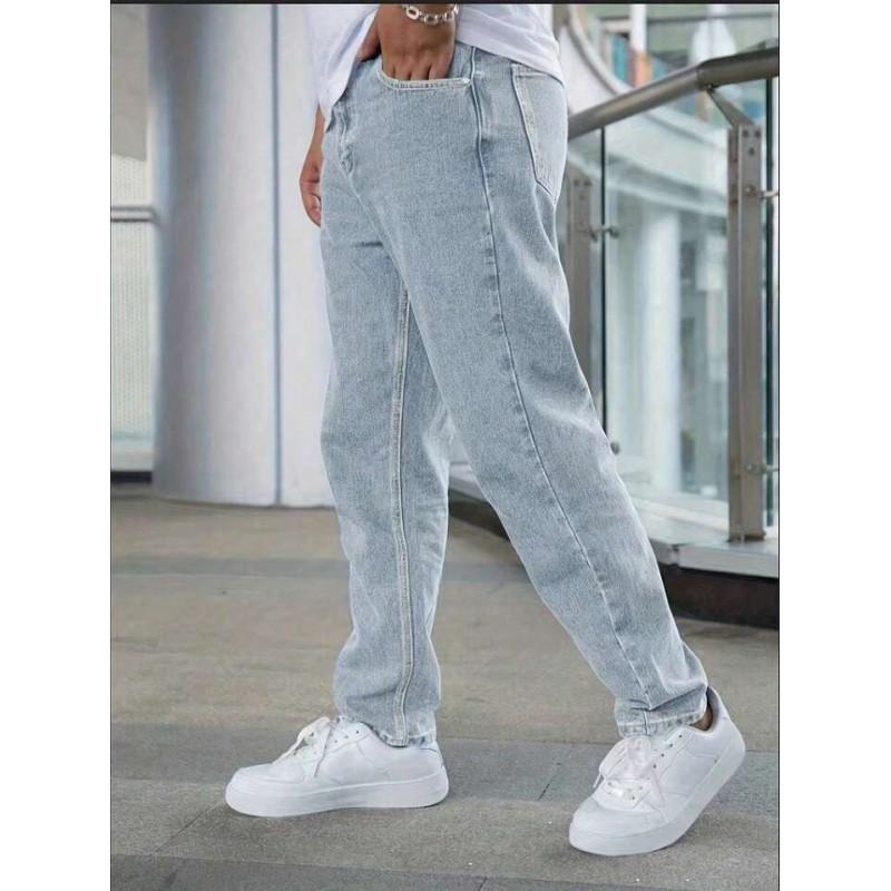 Mens Straight Fit Denim Jeans Light