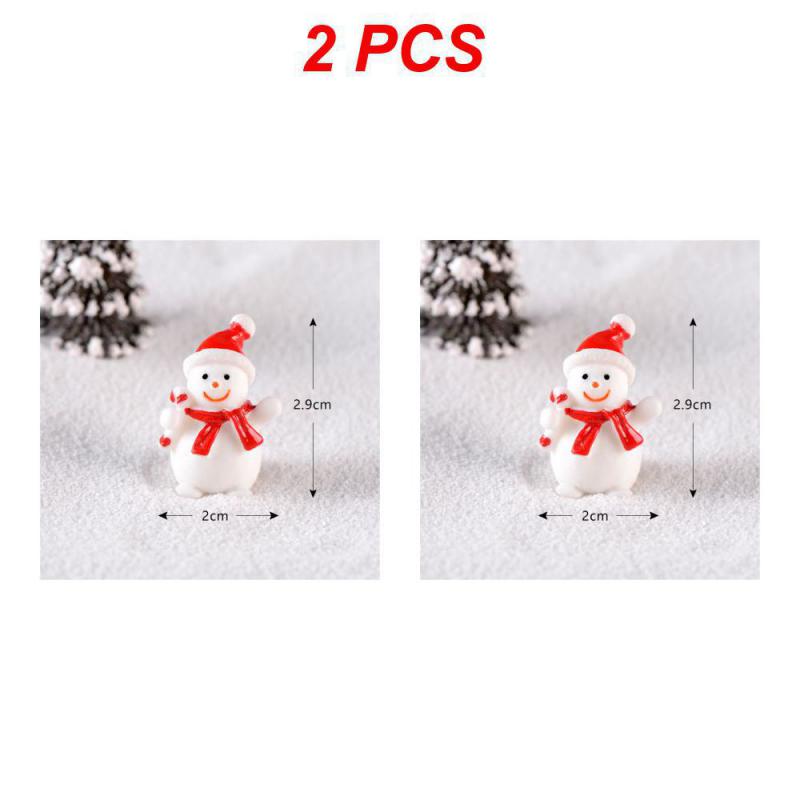 Christmas Figurines Dollhouse Ornament Home Decorations Fairy Garden Micro Landscape Deer Xmas Tree Santa Claus Snowman