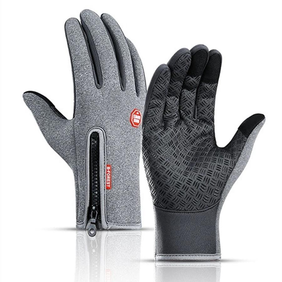 

Зимние перчатки для мужчин и женщин, теплые тактические перчатки с сенсорным экраном, водонепроницаемые, для пешего туризма, катания на лыжах, рыбалки, езды на велосипеде, сноуборда, нескользящие перчатки L серый