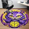 1pc Cat Clock Office Round Area Rug,  Mat Suitable For Office, Under Office Chairs Bedroom Living Room Home Decor, Room Deco