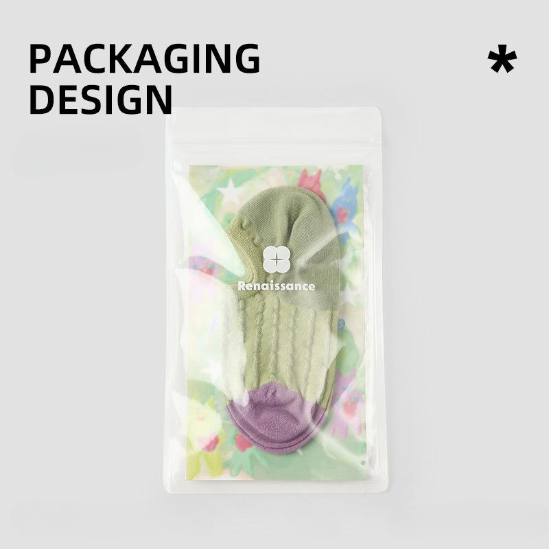 Socks, Women, Summer Thin, Breathable Short Socks, Retro Relief, Knitted, Non Falling Heels, Invisible Ship Socks