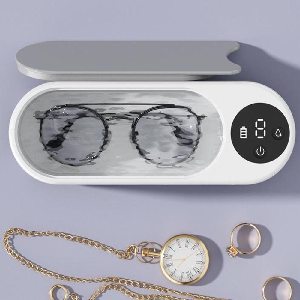 USB Wiederaufladbarer Ultraschall-Brillenreiniger Tragbare Mini-Waschmaschine Brillenreinigung