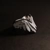 Angel Wings Ring Men's Trendy Style Cold Wind Feather Index Finger Ring Fashion Creative Wings Open Ring