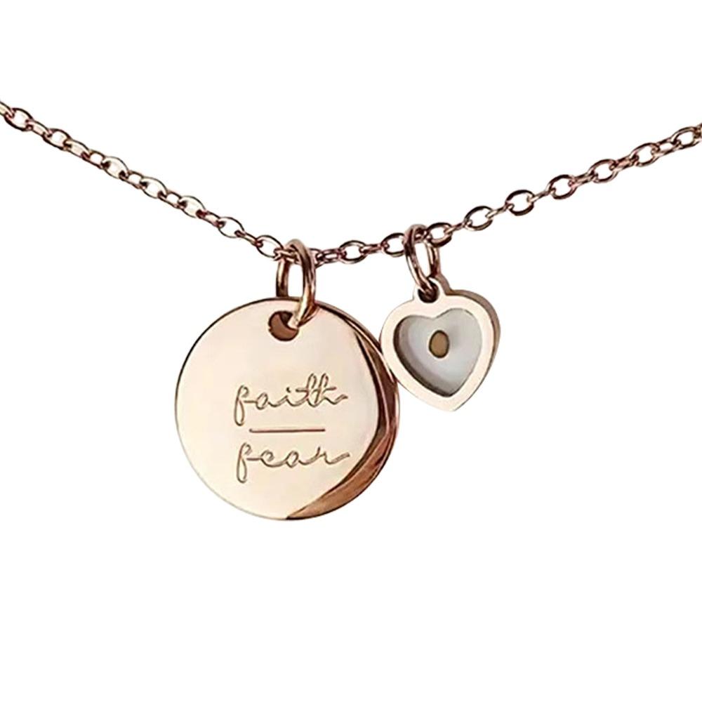 

Gold Color Mustard Seed Necklace Christian Gift Chain Necklace New Pendant Necklace рожевий колір золота