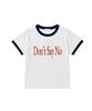 Deomopeuhauseu Don'T Say No Ringer Short Sleeve T-Shirt White Melange