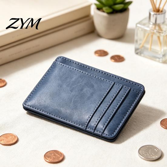 Stylish Pocket Accessory for Men Slim Card Holder Men, Minimalist Credit with ID Window, Business Organizer Work And Travel Multiple Slots,