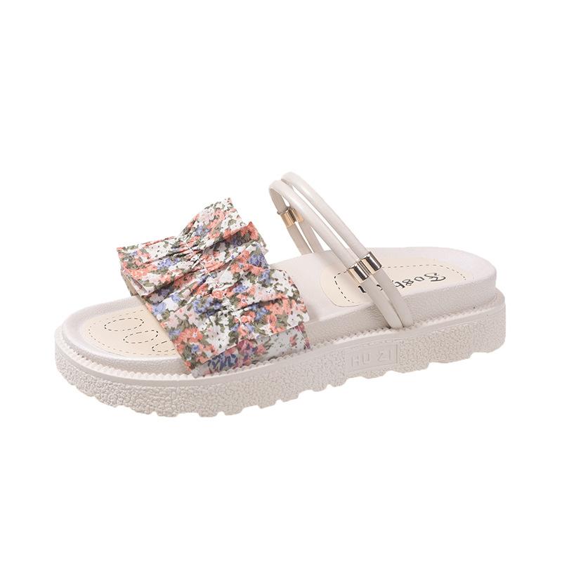 Niche sandals women's summer flat bottom new fashion thick bottom two wear sandals