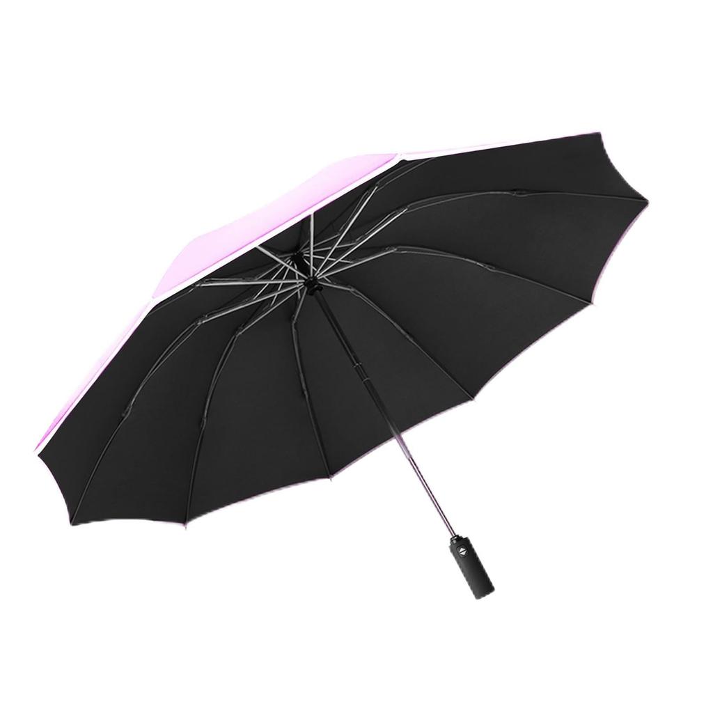 OWITER Folding Automatic Opening and Large Reverse Folding Teflon Wind and Water Folding Heat Shielding Umbrella, One-Touch Closing, Men's Umbrella,