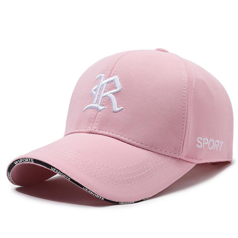 Spring Embroidered R Letter Baseball Cap With Adjustable Fit For Casual Men Women