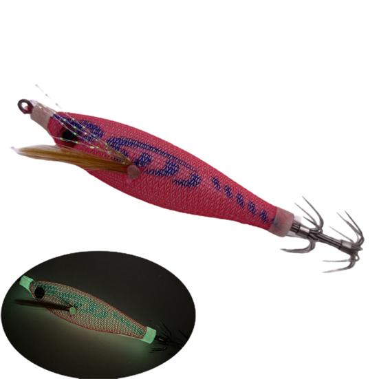 8cm/6g Luminous Shrimp Bait Sharp Squid Hook Simulation 3D Fisheye Jigging Fishing Outdoor